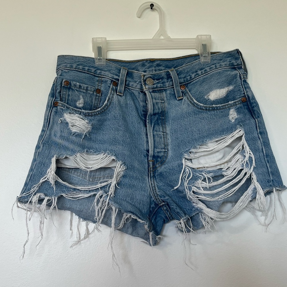 Levi’s 501 Distressed Denim Shorts